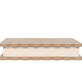 Devanie At Home (Formerly Adams & Co.) - 11015 -  decorative wood box SCALLOP Decor Organize