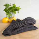 Now Designs by Danica - Ripple Black Turkish Cotton Dishcloths Set of 2