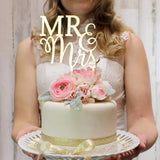 Lillian Rose - Mr. & Mrs. Gold Laser cut Cake Pick