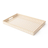 8 Oak Lane - Tan Cane Rectangular Tray