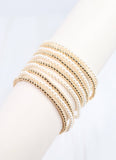 Caroline Hill - Fanning Pearl Bracelet Set Gold: Default