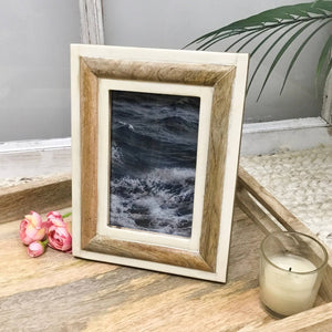 India Handicrafts Inc - Stand Back Wood Photo Frame