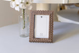 Devanie At Home (Formerly Adams & Co.) - 17025 - 6x8 wood scallop photo frame for 4x6 pic, espresso