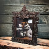 Wilco Home - Royal Orleans Hand-Carved Table Photo Frame: Whitewashed