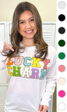 Sugar Stitch - Ideal Chenille Lucky Charm Adult Long Sleeve T-Shirt: XL / White