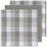 Now Designs by Danica - Check London Gray Waffle Dishcloths Set of 3