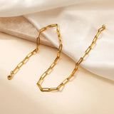 Sweet Cherry Sky - Classic Paper Clip Necklace Paperclip in Gold or Silver: Yellow Gold