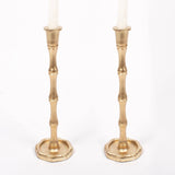 8 Oak Lane - Gold Bamboo Candlestick Set - Large