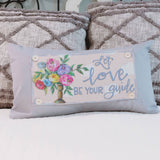 LuckyBird Apparel and Home - Inspirational "Let Love Be Your Guide" Floral Pillow Swap: Lumbar / Pillow Swap