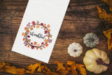 C&F Home - Fall/Harvest Thankful Wreath Thanksgiving Kitchen Towel