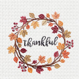C&F Home - Fall/Harvest Thankful Wreath Thanksgiving Kitchen Towel