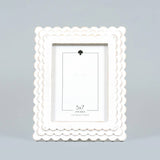 Devanie At Home (Formerly Adams & Co.) - 17027 - 8x10 wood SCALLOP photo frame for 5x7 pic Home Decor