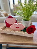 Devanie At Home (Formerly Adams & Co.) - 17006 - 13x9x2 wood scallop tray, natural Home Decor