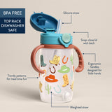 Itzy Ritzy - *NEW* Itzy Sips™ - Straw Cup With Snap-Close Lid: Giddy Up!