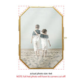 Isaac Jacobs International - Isaac Jacobs Octagonal Metal Floating Picture Frame: Antique Gold / 4x6