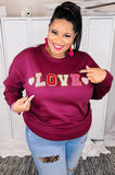 Sugar Stitch - LOVE Ideal Chenille Sweatshirt: 3XL / Safety Pink