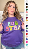 Sugar Stitch - Ideal Chenille Eggstra Adult Sweatshirt: AL / Safety Pink