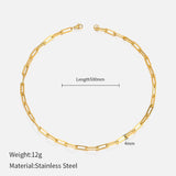 Sweet Cherry Sky - Classic Paper Clip Necklace Paperclip in Gold or Silver: Yellow Gold
