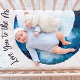 Lillian Rose - Lillian Rose To the Moon and Back Baby Milestone Blanket