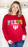 Sugar Stitch - Peeps Ideal Chenille Sweatshirt: XL / Safety Pink