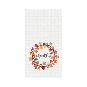 C&F Home - Fall/Harvest Thankful Wreath Thanksgiving Kitchen Towel