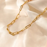 Sweet Cherry Sky - Classic Paper Clip Necklace Paperclip in Gold or Silver: Yellow Gold