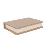 Devanie At Home (Formerly Adams & Co.) - 11015 -  decorative wood box SCALLOP Decor Organize