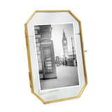 Isaac Jacobs International - Isaac Jacobs Octagonal Metal Floating Picture Frame: Antique Gold / 4x6