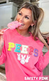 Sugar Stitch - Peeps Ideal Chenille Sweatshirt: 2XL / Safety Pink