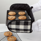 Now Designs by Danica - Black Check Double Oven Mitt