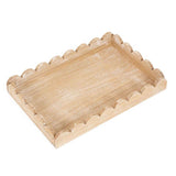 Devanie At Home (Formerly Adams & Co.) - 17006 - 13x9x2 wood scallop tray, natural Home Decor