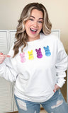 Sugar Stitch - Sparkle Peeps Adult Sweatshirt: AM / White