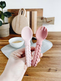 Itzy Ritzy - Sweetie Spoons™ Spoon + Fork Set: Pink