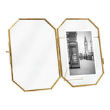 Isaac Jacobs International - Isaac Jacobs Octagonal Metal Floating Picture Frame: Antique Gold / 4x6