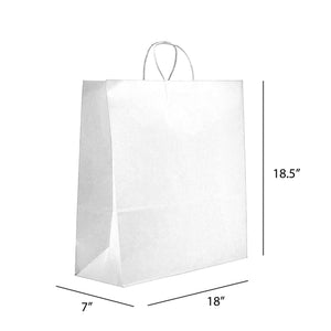 PTP BAGS - Natural/White Paper Bag - 18 x 7 x 18.5 (200 Pack)