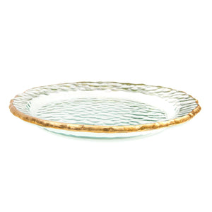 The Royal Standard - Louvre Salad Plate   Clear/Gold   8.3x.7x8.3