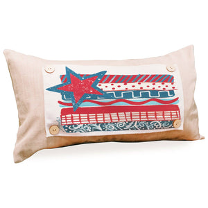 LuckyBird Apparel and Home - Patriotic Star & Stripes Pillow Swap: Lumbar / Pillow Swap