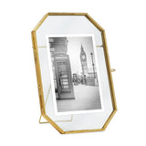 Isaac Jacobs International - Isaac Jacobs Octagonal Metal Floating Picture Frame: Antique Gold / 4x6