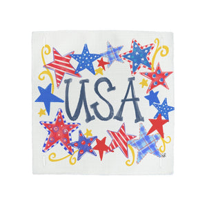 LuckyBird Apparel and Home - Patriotic "USA" Square Pillow Swap: Square / Pillow Swap