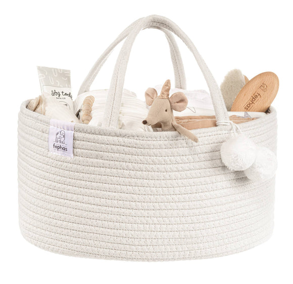 Fephas - Rope Diaper Caddy- Off-white