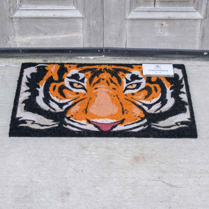 The Royal Standard - Eye of the Tiger Coir Doormat   Orange/Black   30x18