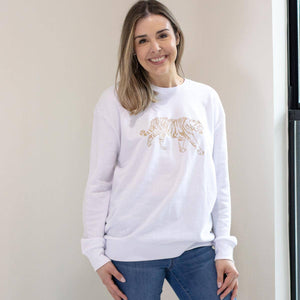 The Royal Standard - Tiger Walk Sweatshirt   White/Light Gold   -Asst.