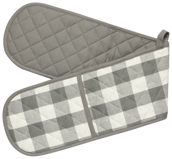 Now Designs by Danica - London Gray Check Double Oven Mitt