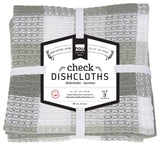 Now Designs by Danica - Check London Gray Waffle Dishcloths Set of 3