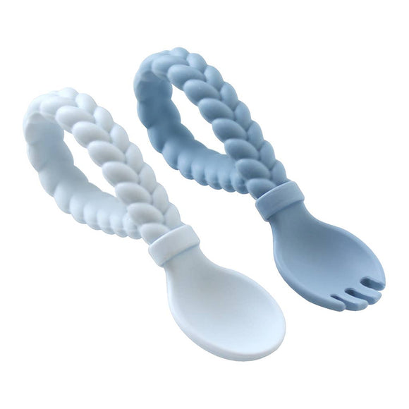 Itzy Ritzy - Sweetie Spoons™ Spoon + Fork Set: Blue