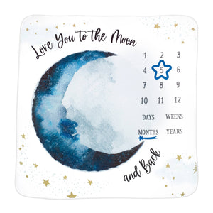 Lillian Rose - Lillian Rose To the Moon and Back Baby Milestone Blanket