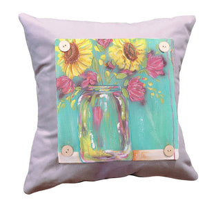 LuckyBird Apparel and Home - Mason Jar Floral Pillow Swap: Square / Pillow Swap