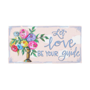 LuckyBird Apparel and Home - Inspirational "Let Love Be Your Guide" Floral Pillow Swap: Lumbar / Pillow Swap